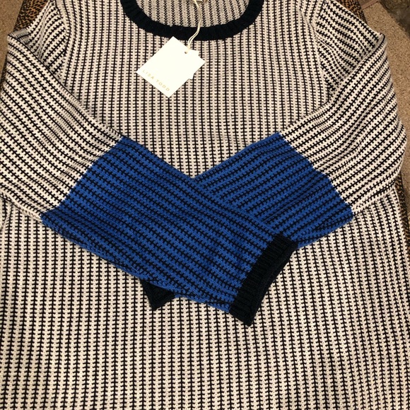 Lisa Todd Black and White Striped Crewneck Sweater - Picture 7 of 11